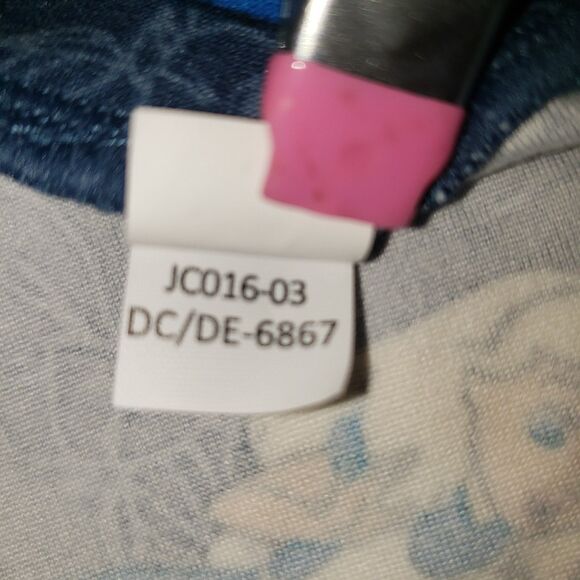 LuLaRoe Disney Alice in Wonderland Blue Leggings PJ Pants Womens Plus Size TC2 - Picture 5 of 7